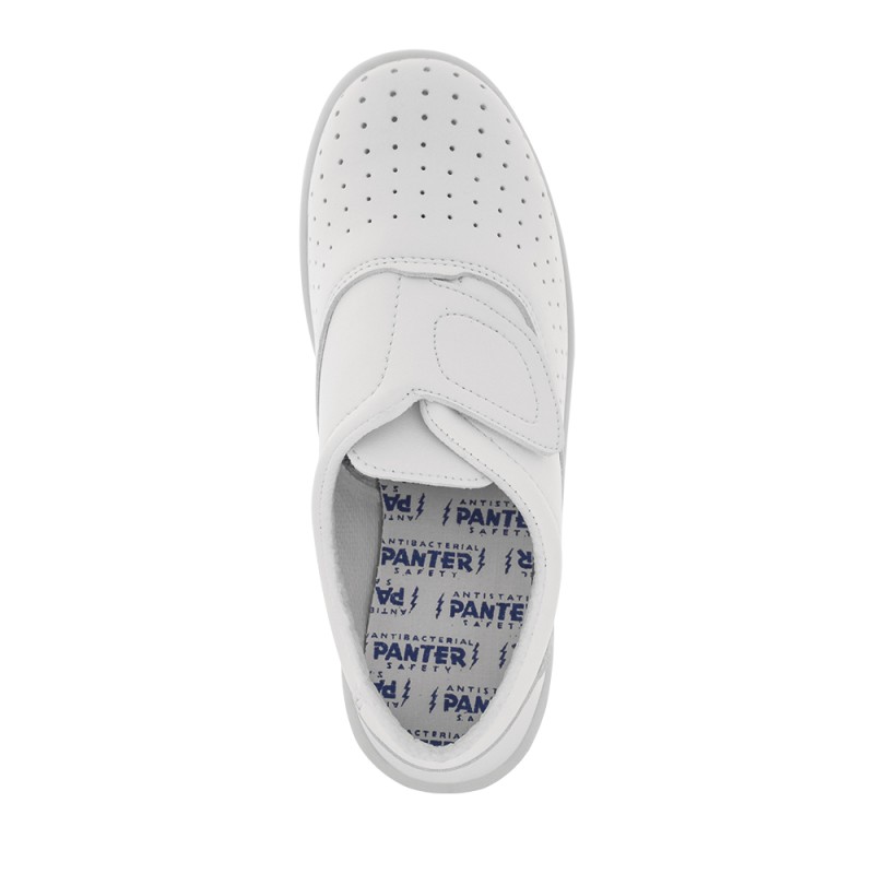 Zapato ergonómico BRISA O1 BLANCO SY PERFORADO vista superior