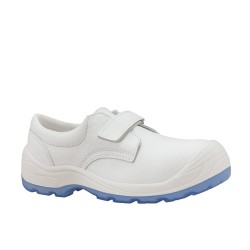 Zapato blanco antimicrobiano DIAMANTE VELCRO TOTALE S2 BLANCO 269