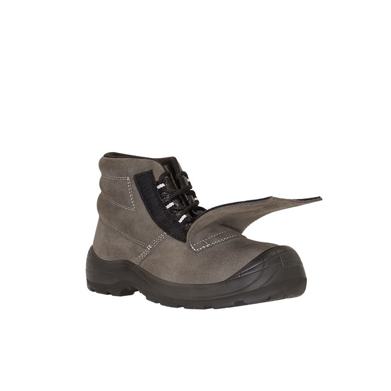 Bota de seguridad MAGMA TOTALE 49 S3 GRIS 248 vista detalle de la lengüeta protectora de altas temperaturas