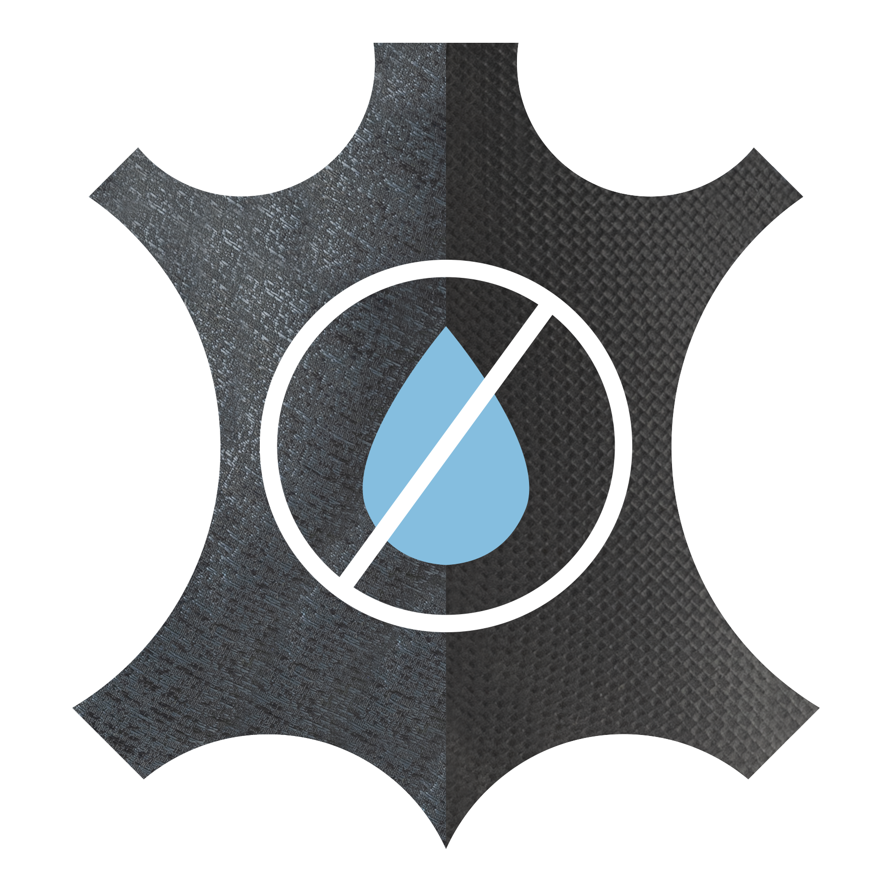 Tejido con tecnología ECOLÓGICA negra hidrofugado y transpirable