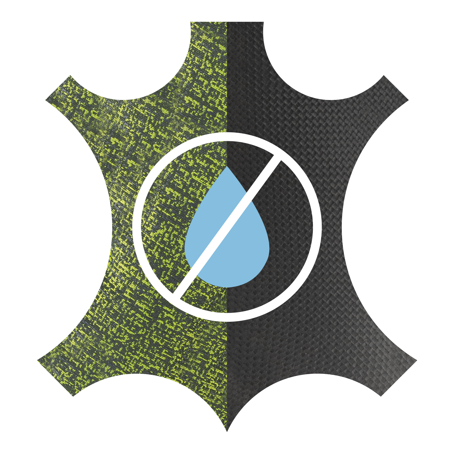 Tejido con tecnología ECOLÓGICA Verde hidrofugado y transpirable